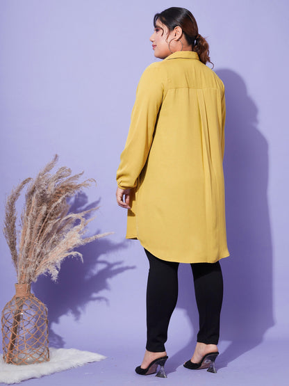 Women's Mustard Longline Shirt