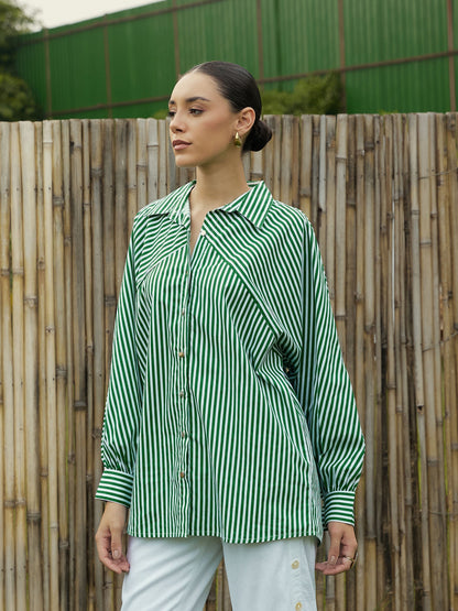 Women's Green Over Size Shirt
