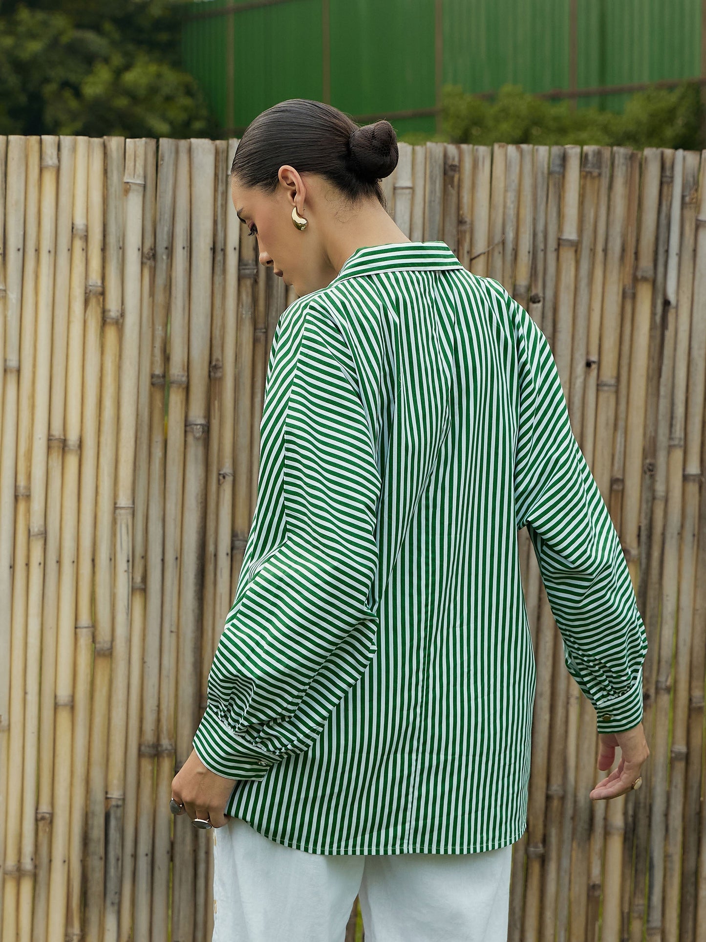 Women's Green Over Size Shirt