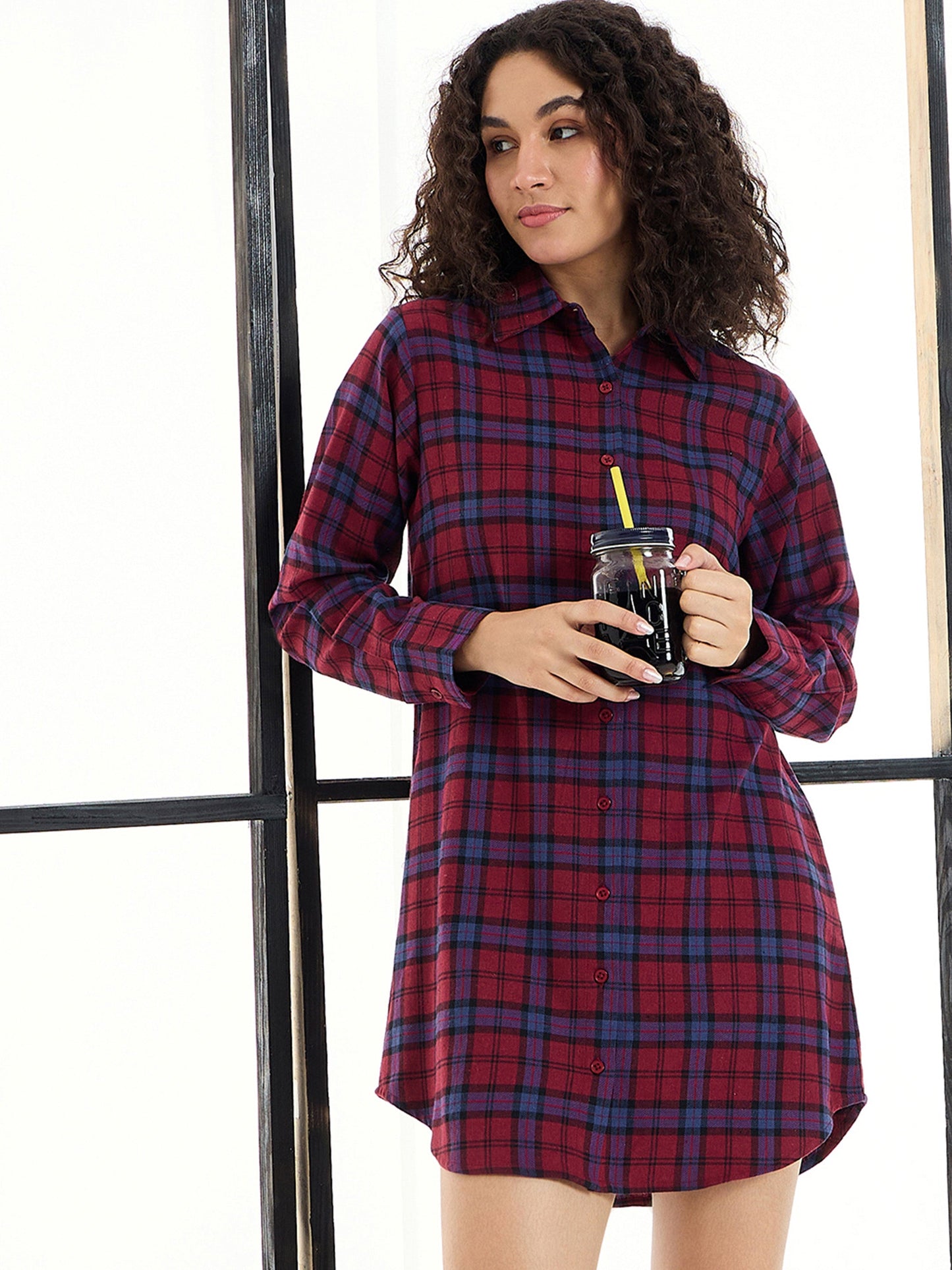 Women's Maroon Strong Dress