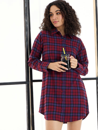 Women's Maroon Strong Dress