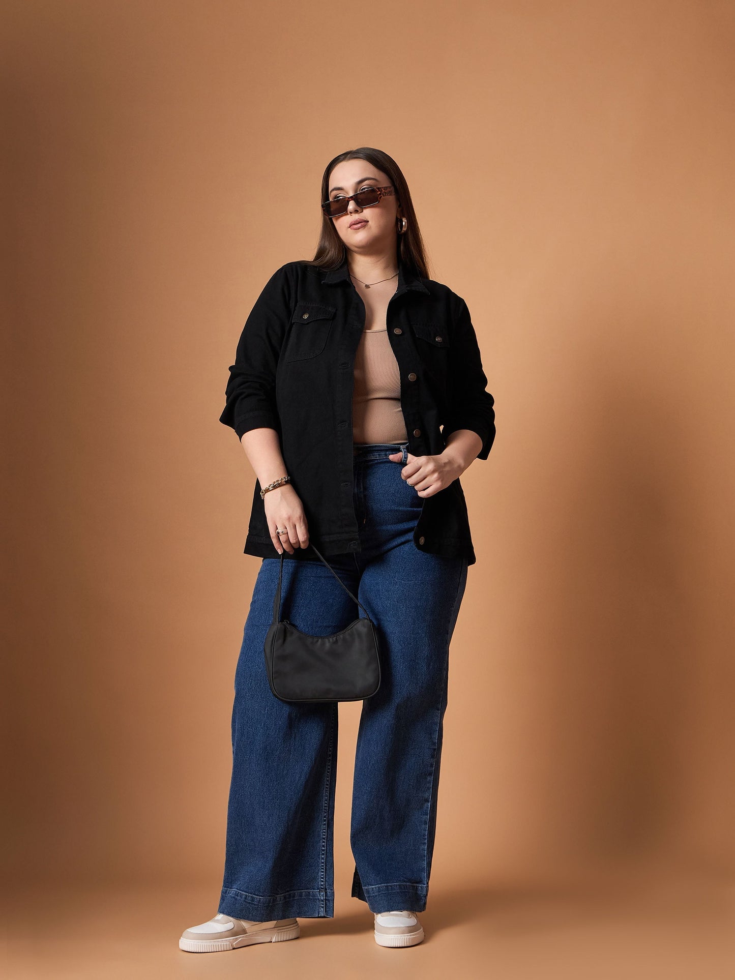 Women's Black Denim Shacket