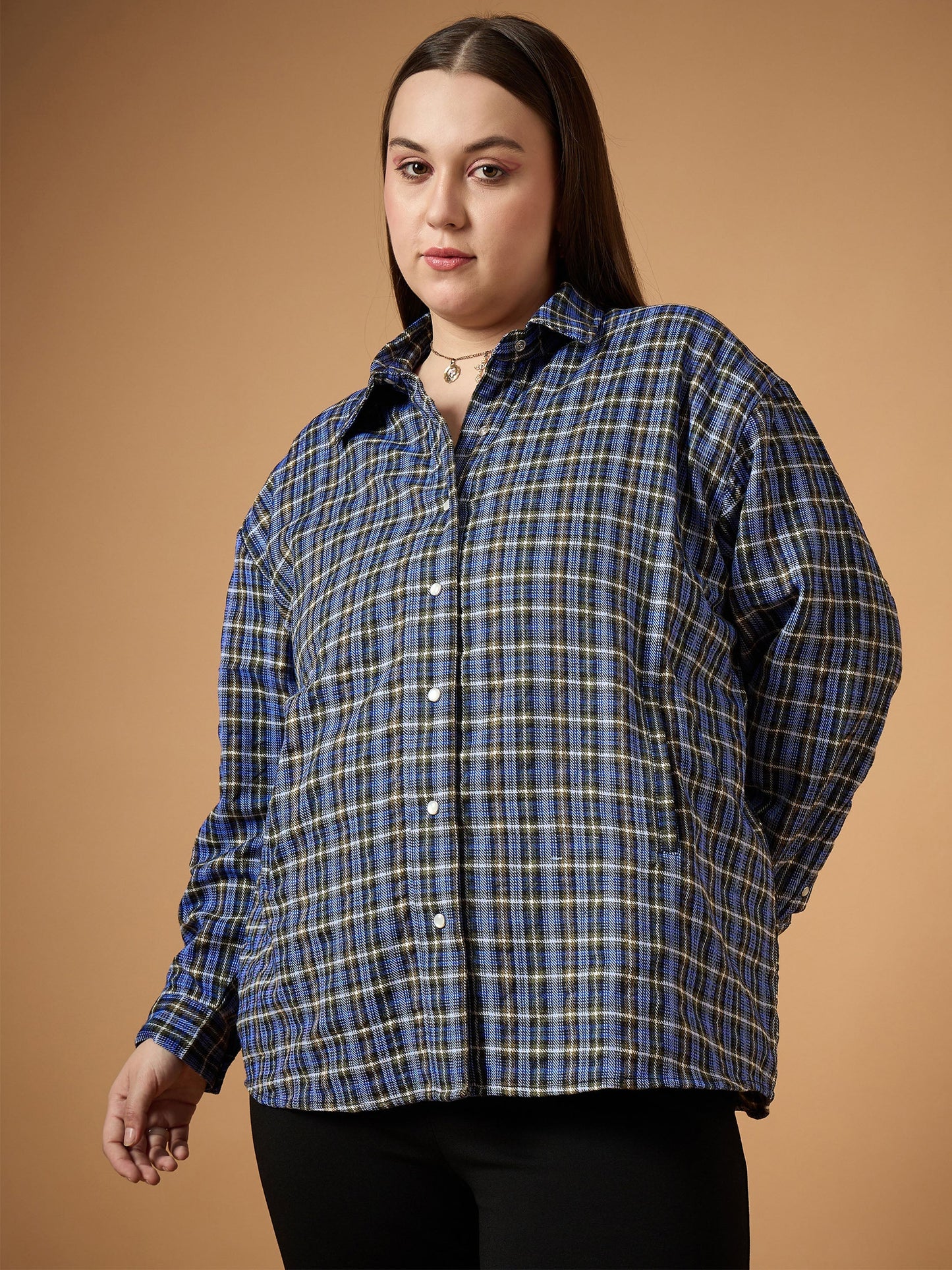 Women's Blue Strong Shacket
