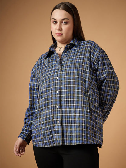 Women's Blue Strong Shacket