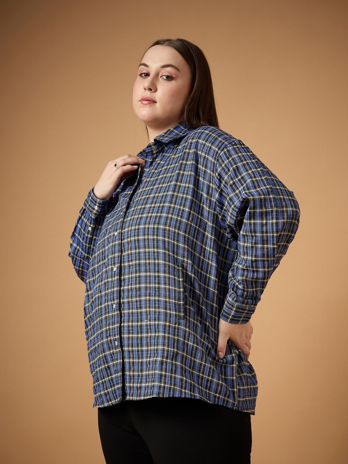 Women's Blue Strong Shacket