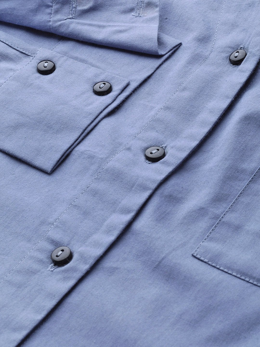 Women's Blue Shoulder Tape Shirt