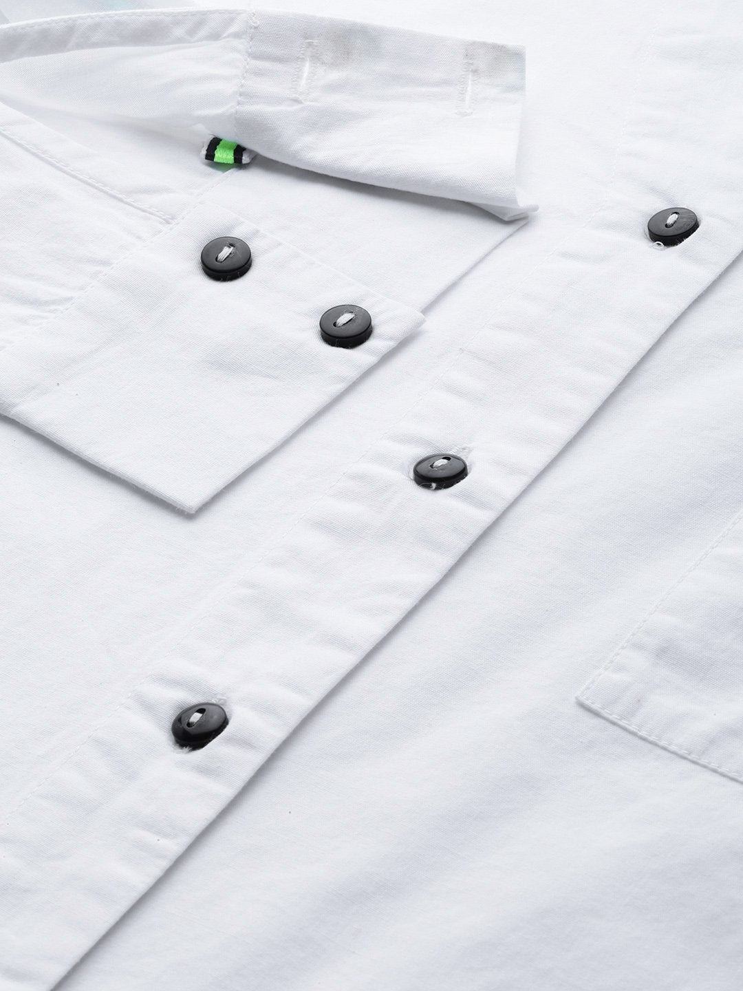 Women's White Shoulder Tape Shirt