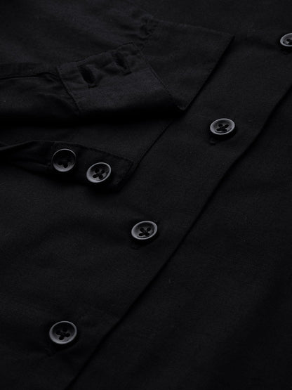 Women's Black Cut Out Sleeve Shirt