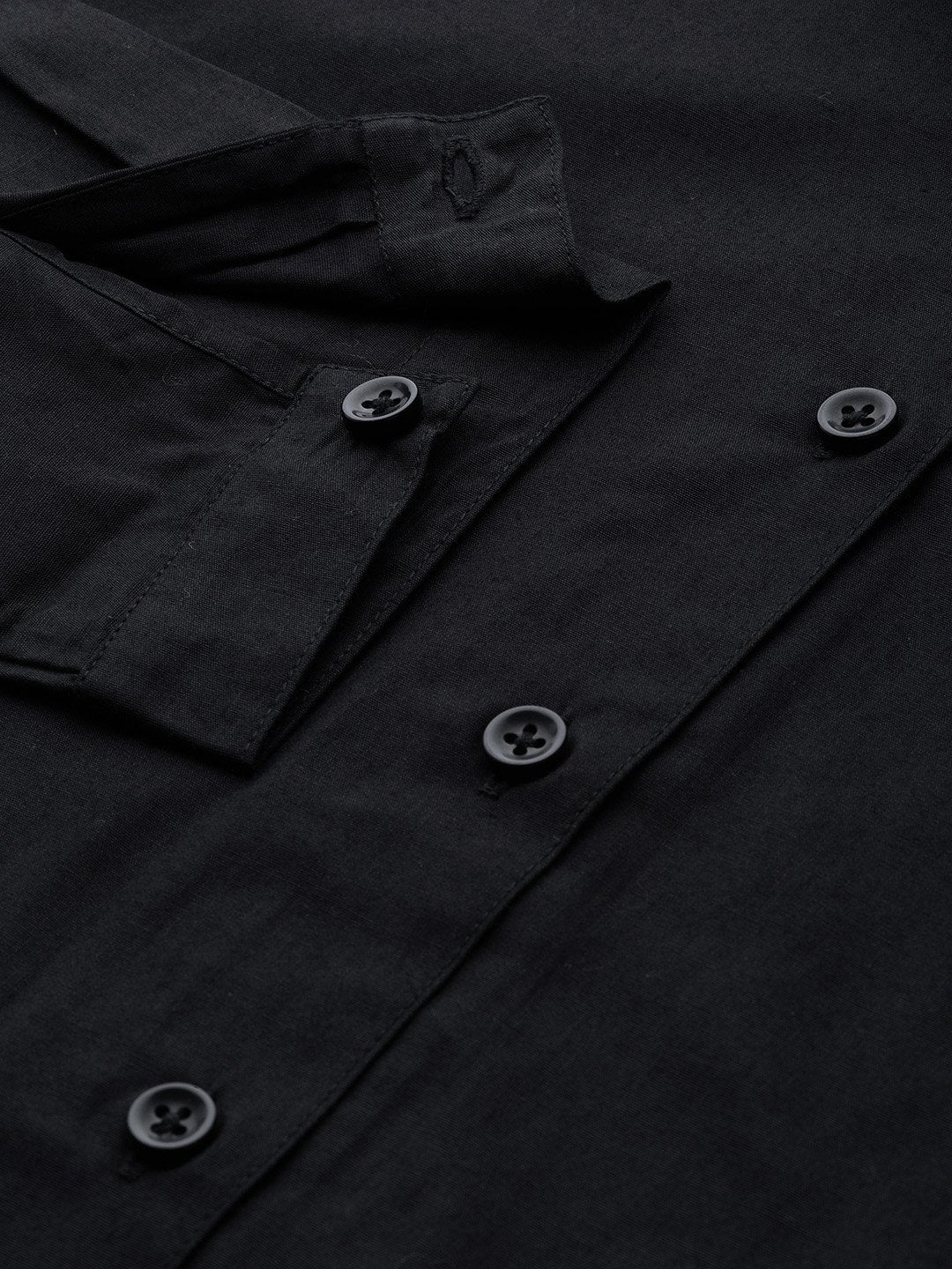 Women's Black Front Tie Longline Shirt