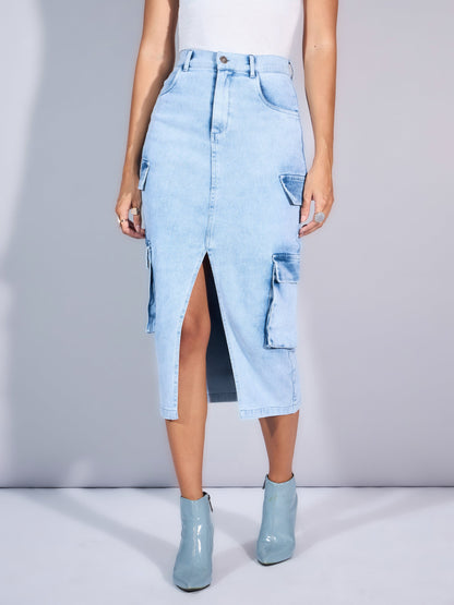 Women's Blue Denim Skirt