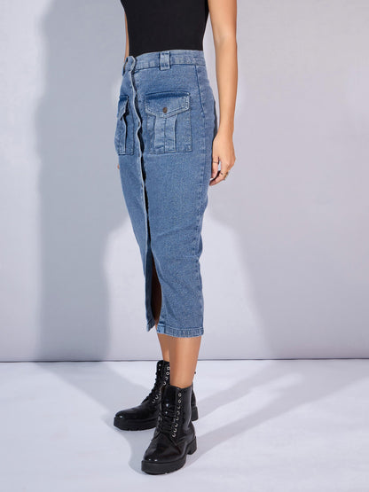 Women's Blue Denim Skirt