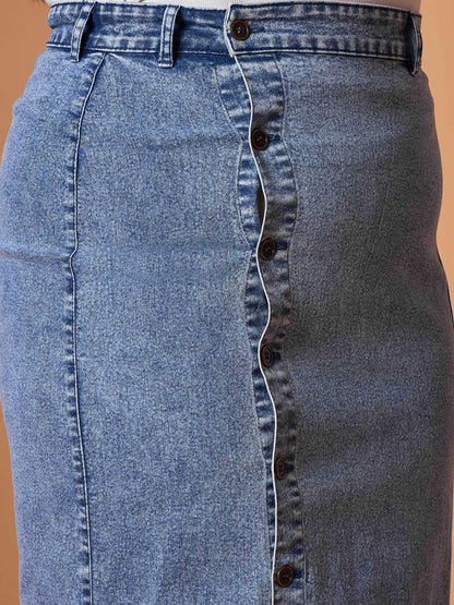 Women's Blue Denim Skirt