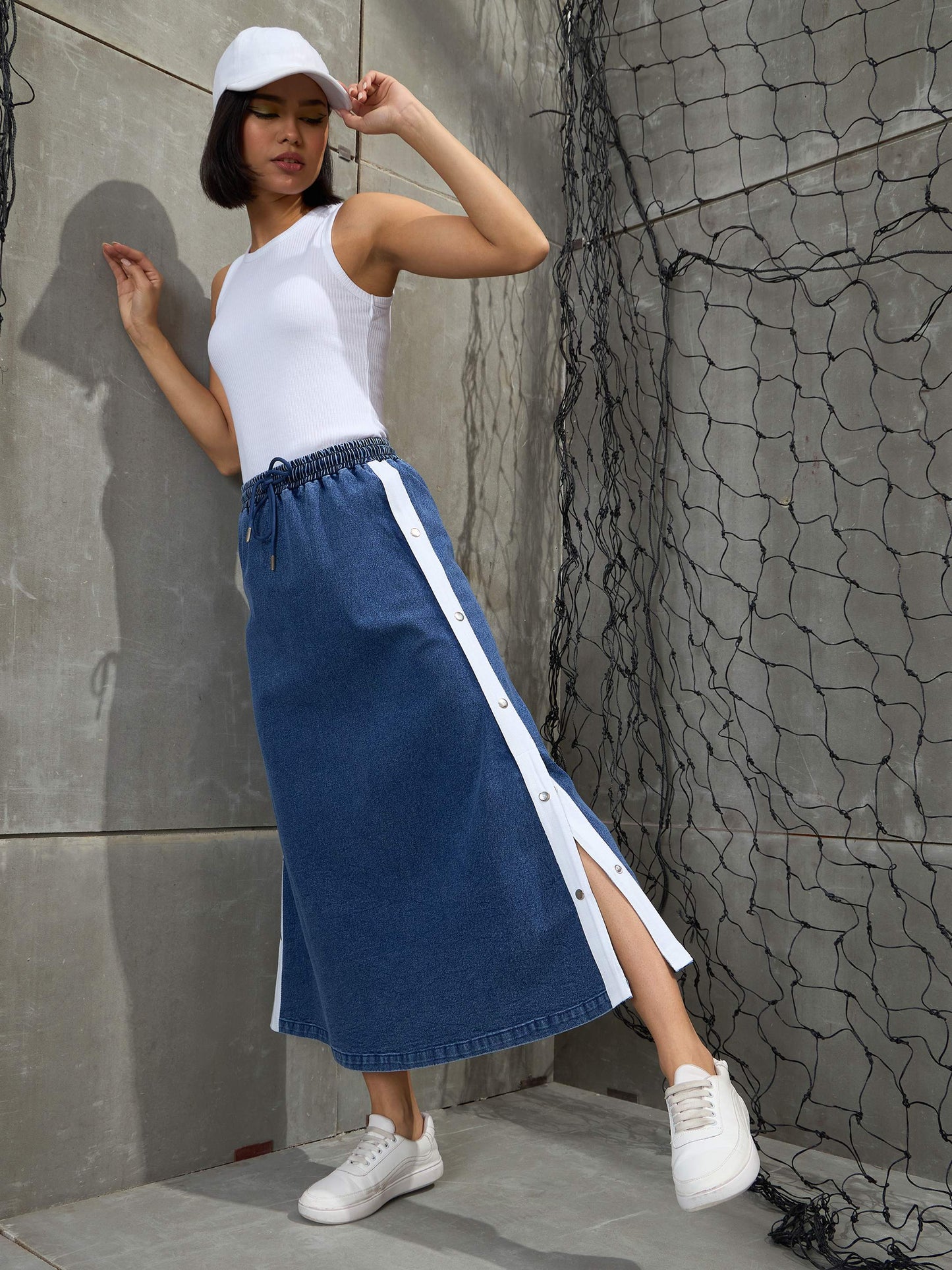 Women's Blue Blast Contrast Tape Maxi Ski
