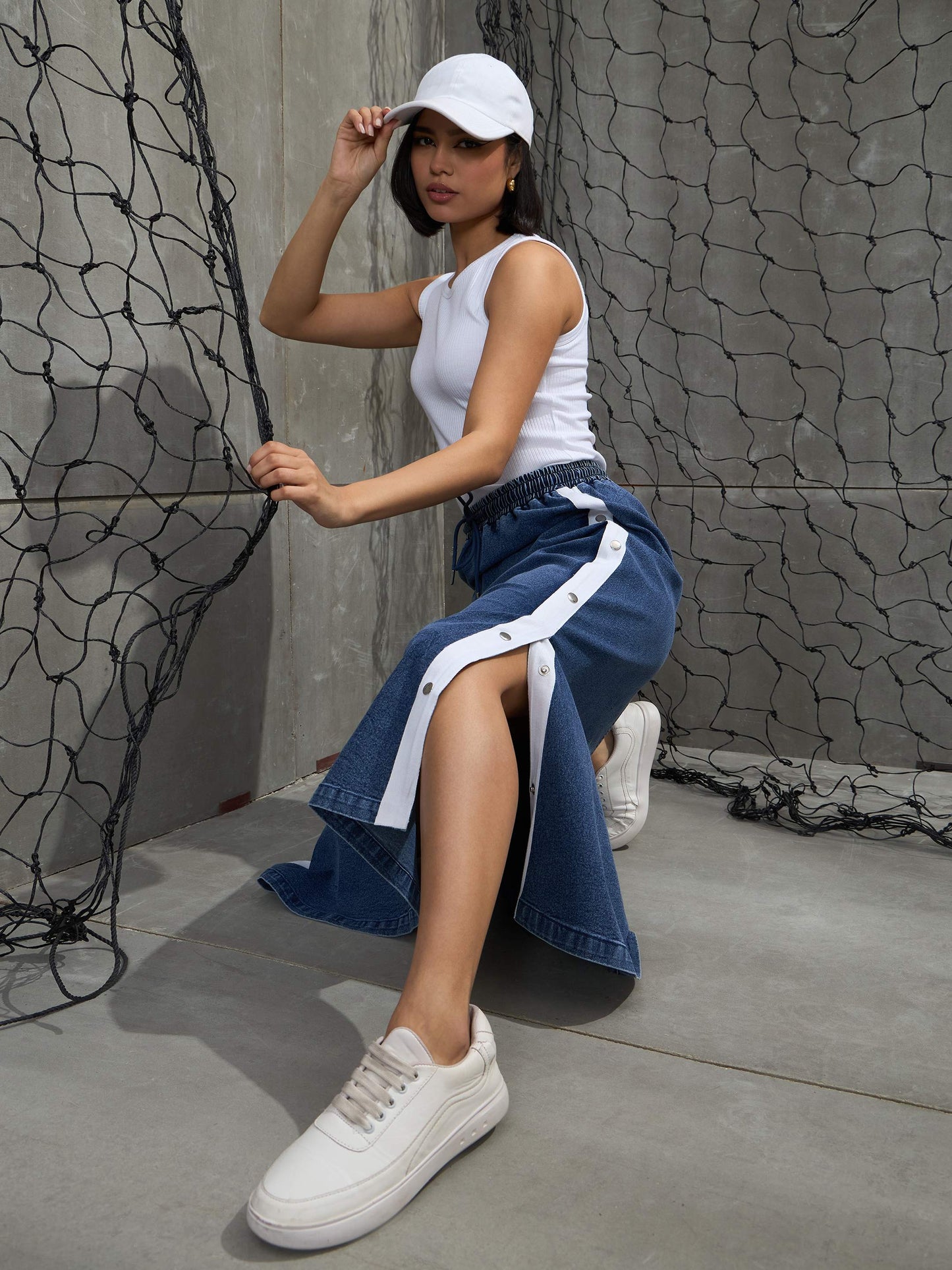 Women's Blue Blast Contrast Tape Maxi Ski