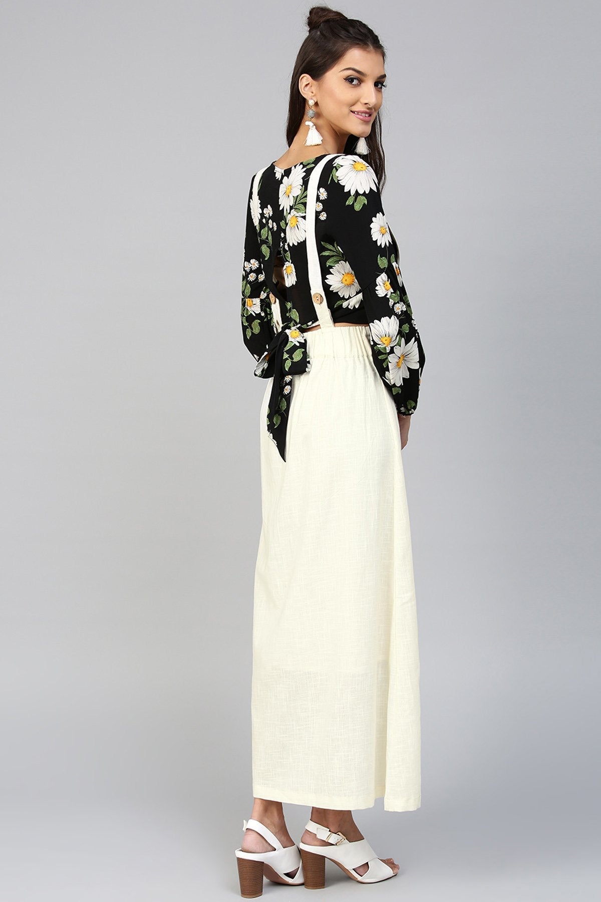 Women's Off-White Dungaree Maxi Skirt