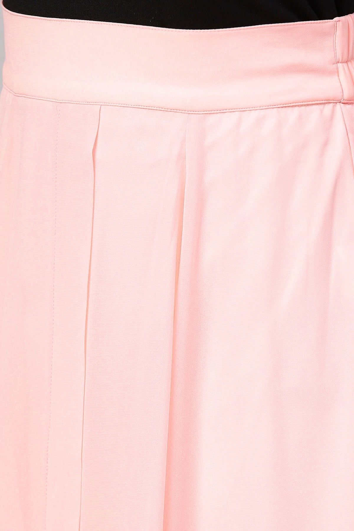 Women's Pink A-Line Front Slit Skirt