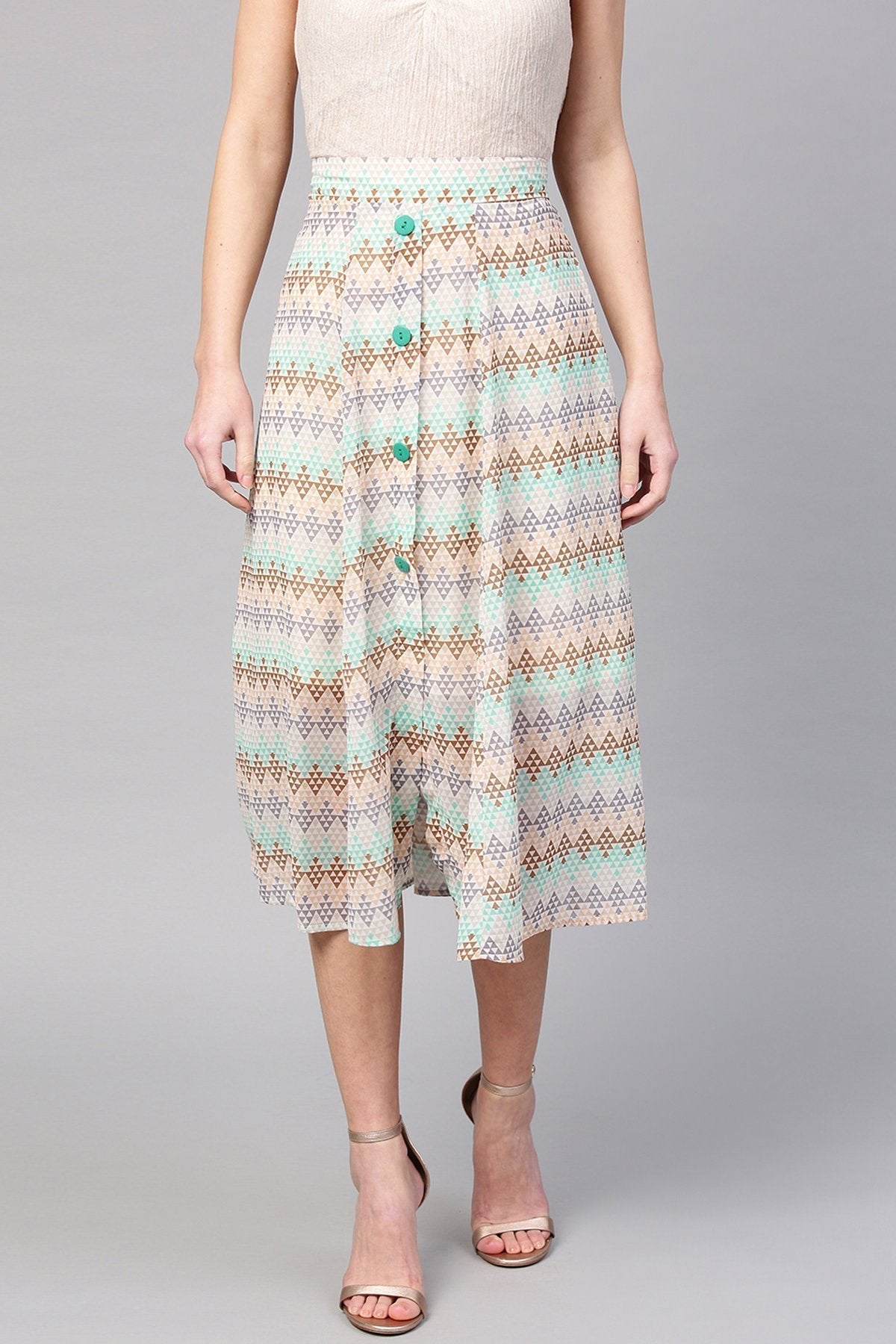 Women's Geometric Pattern A-Line Skirt