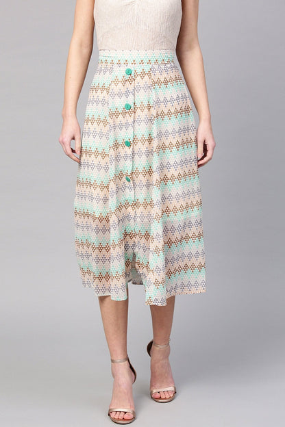 Women's Geometric Pattern A-Line Skirt
