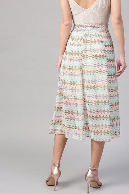 Women's Geometric Pattern A-Line Skirt