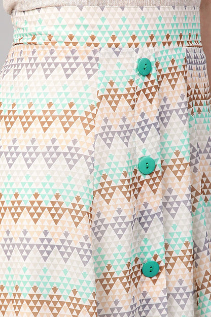 Women's Geometric Pattern A-Line Skirt