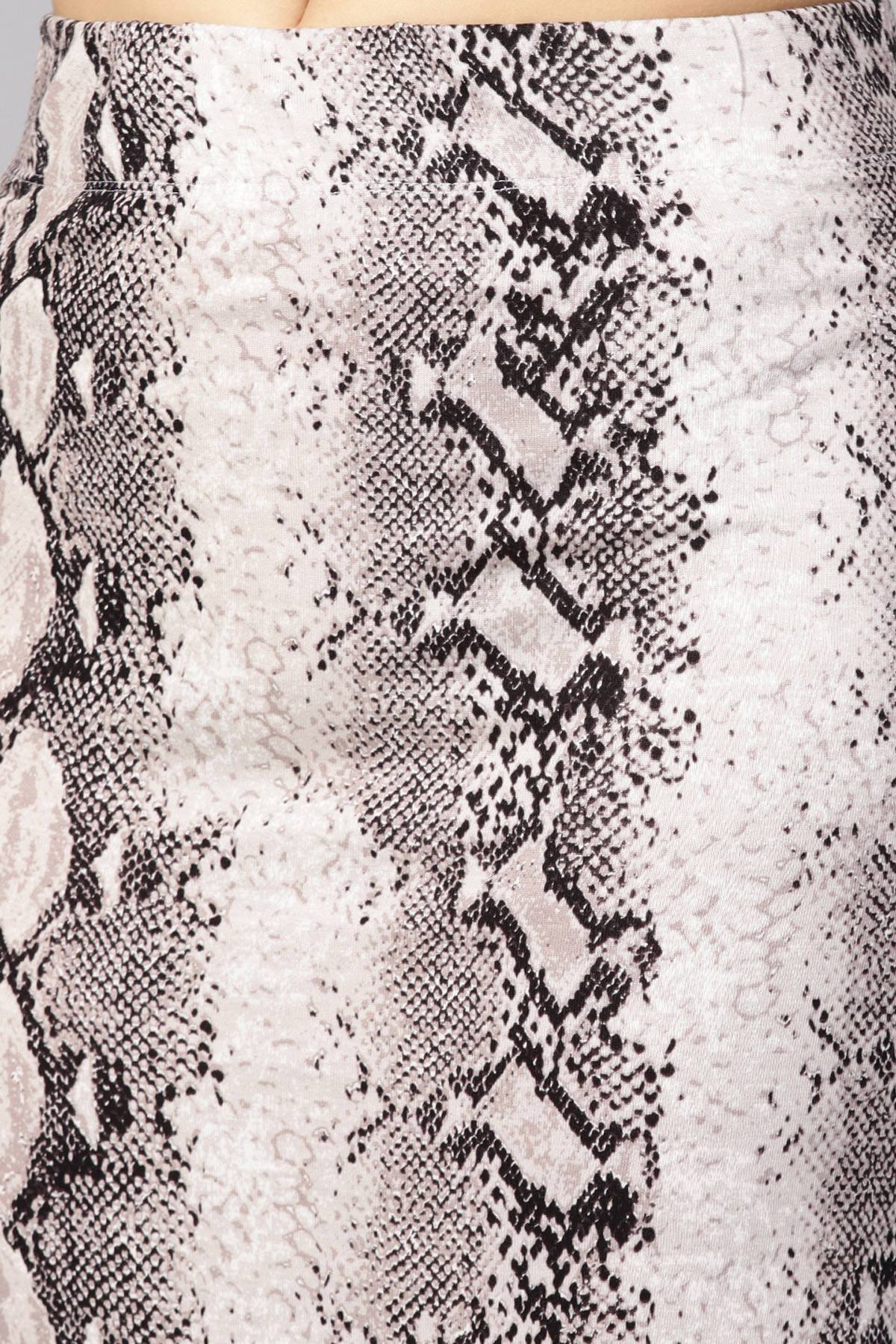 Women's Off White Python Pencil Skirt