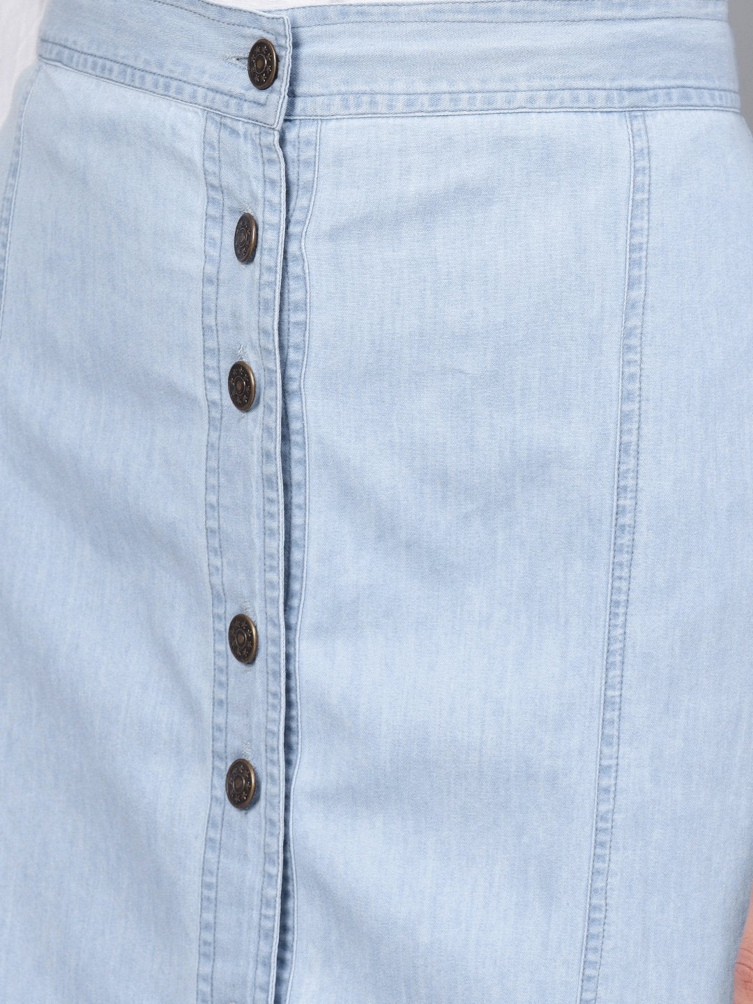 Women's Blue Denim A-Line Skirt
