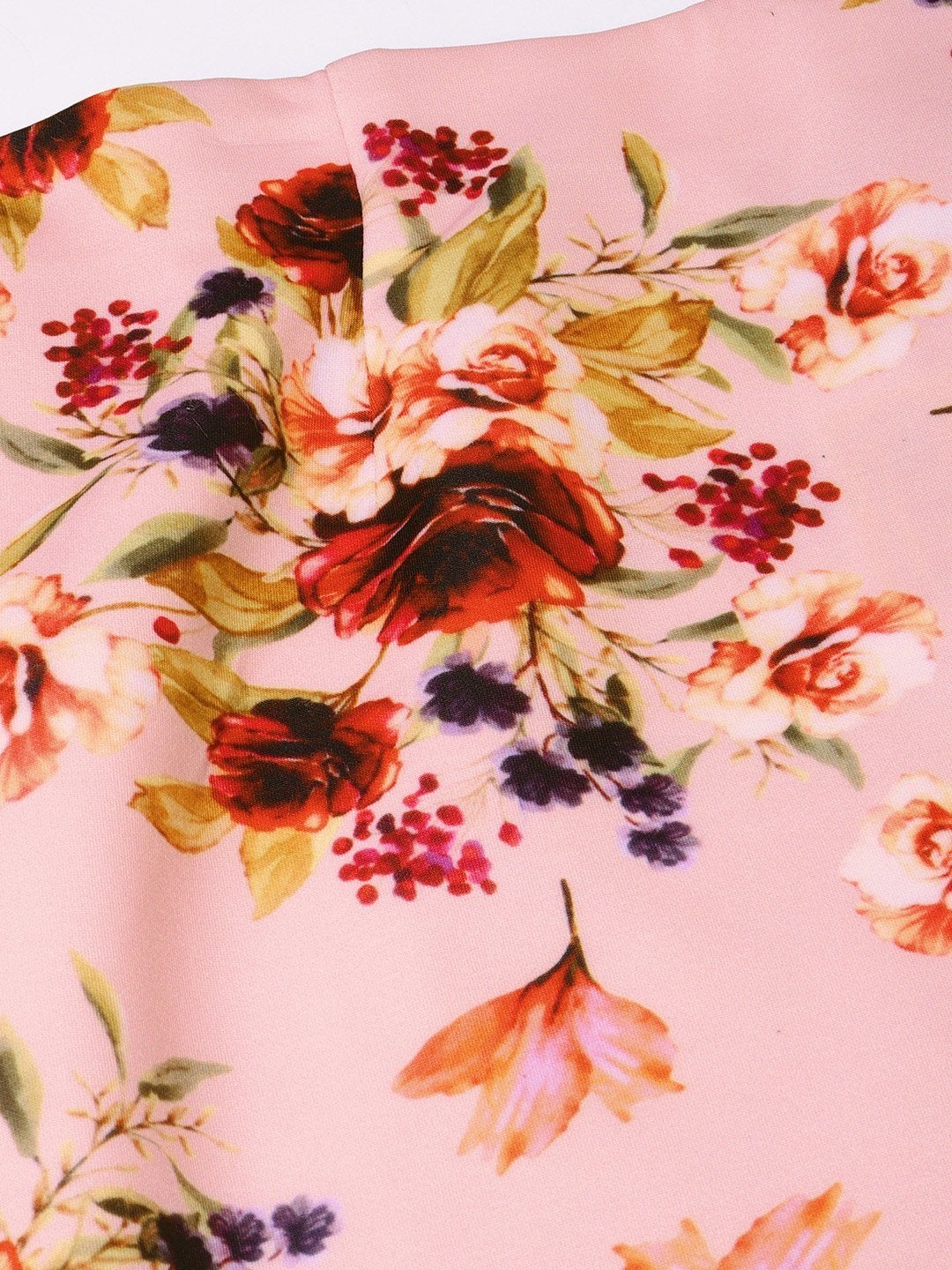 Women's Pink Floral Pencil Skirt