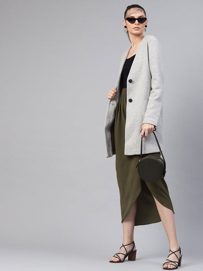 Women's Olive Tulip Skirt