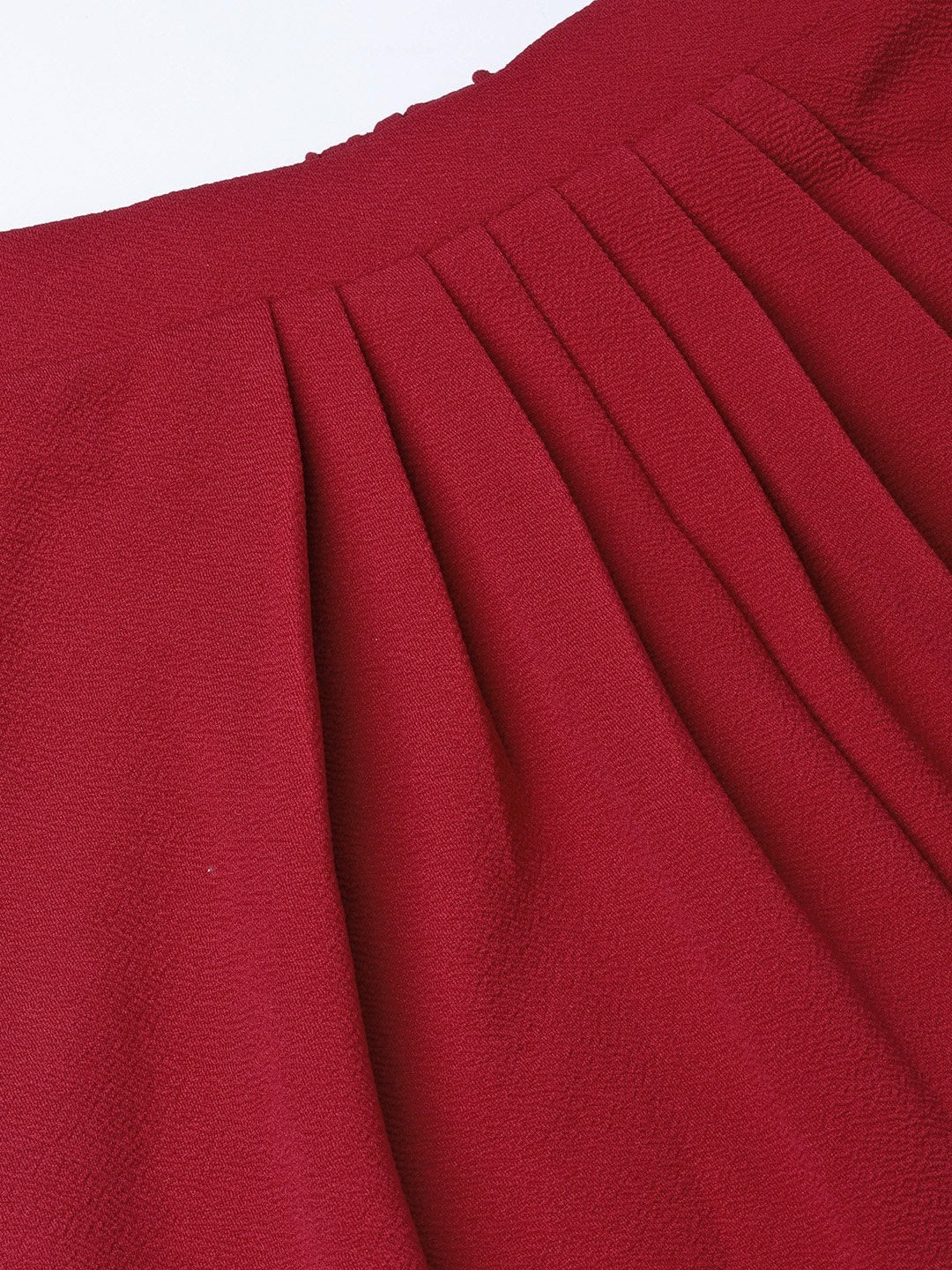 Women's Maroon Tulip Skirt