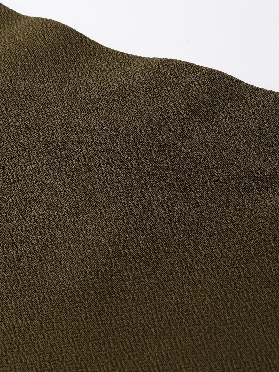 Women's Olive Rib Pencil Midi Skirt