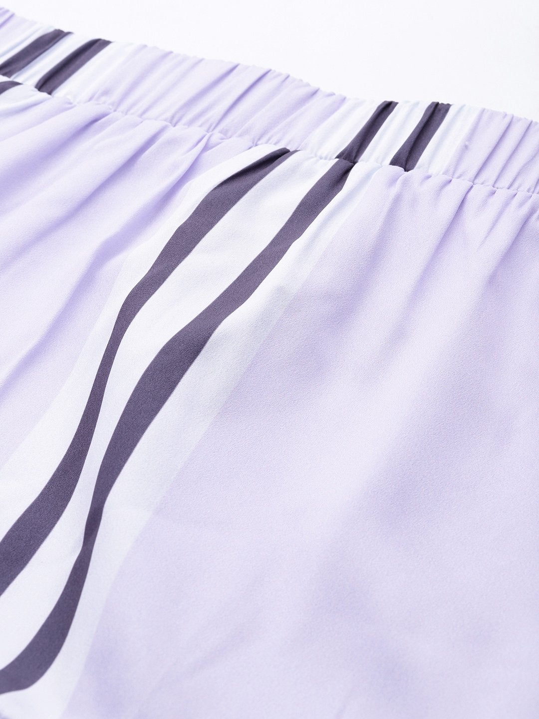 Women's Lavender Stripe Tiered Skirt