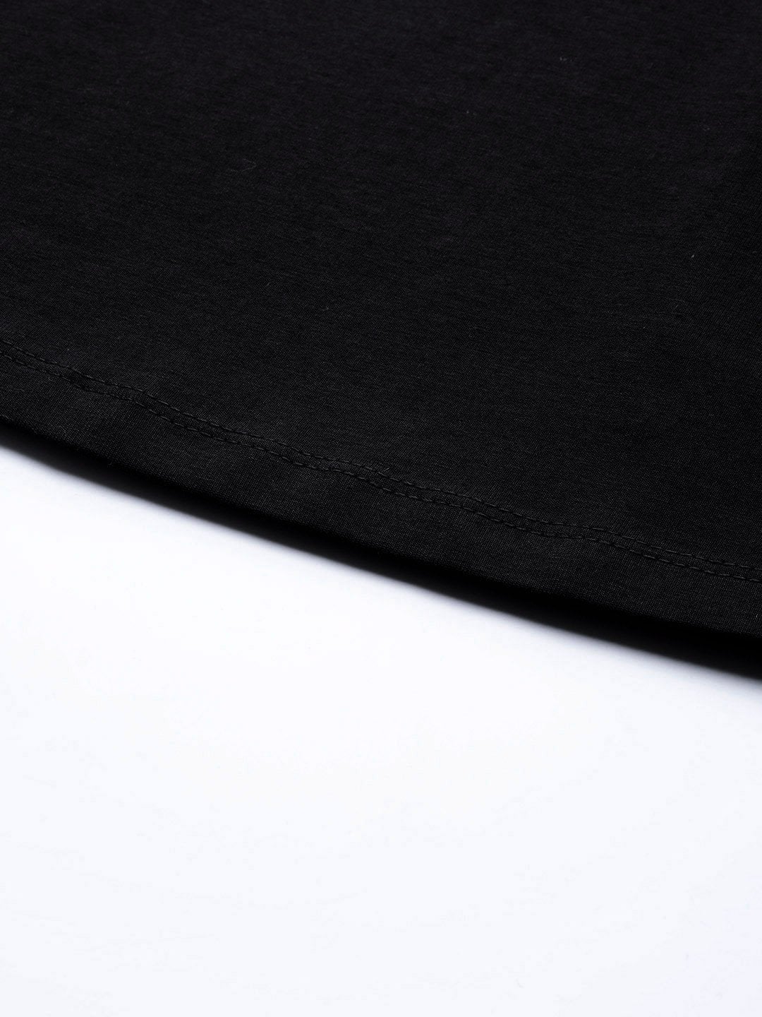 Women's Black Knit A-Line Midi Skirt