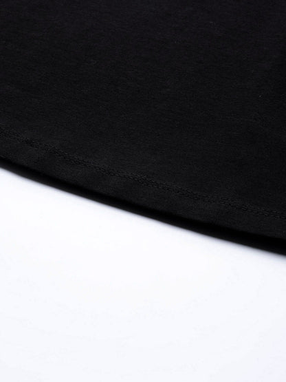 Women's Black Knit A-Line Midi Skirt