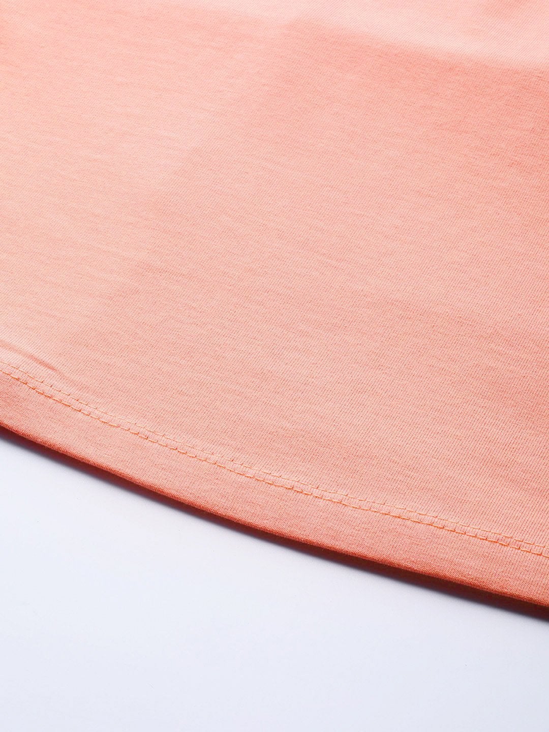 Women's Peach Knit A-Line Midi Skirt