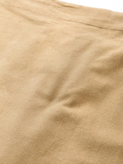 Women's Black & Beige Colorblock Asymmetric Skirt
