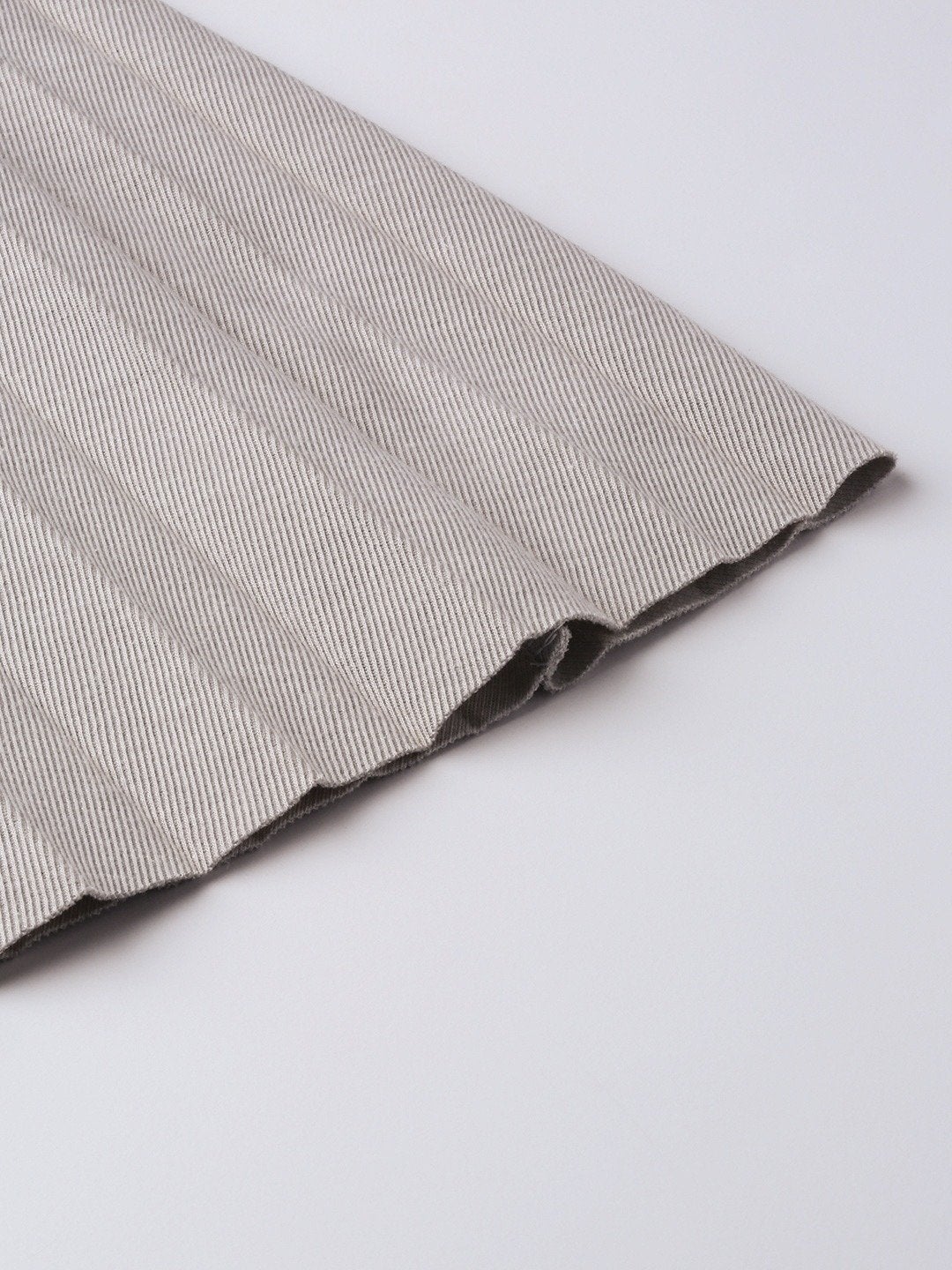 Women's Grey Rib Pleated Skirt
