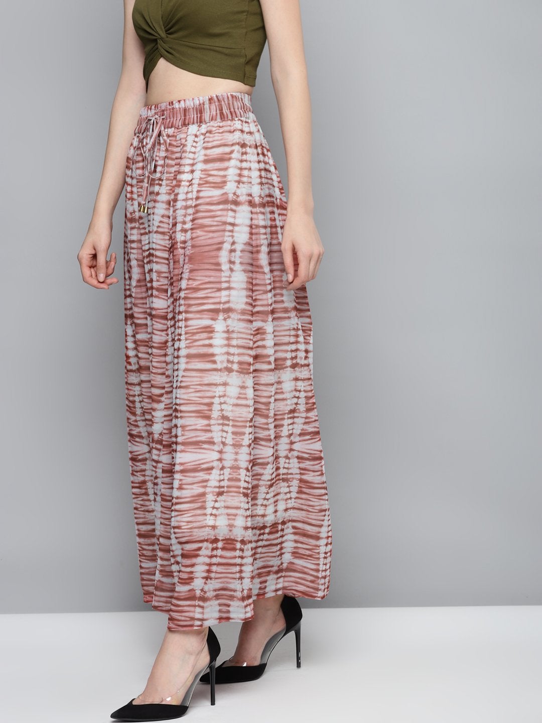 Women's Rust Tie & Dye Maxi Skirt