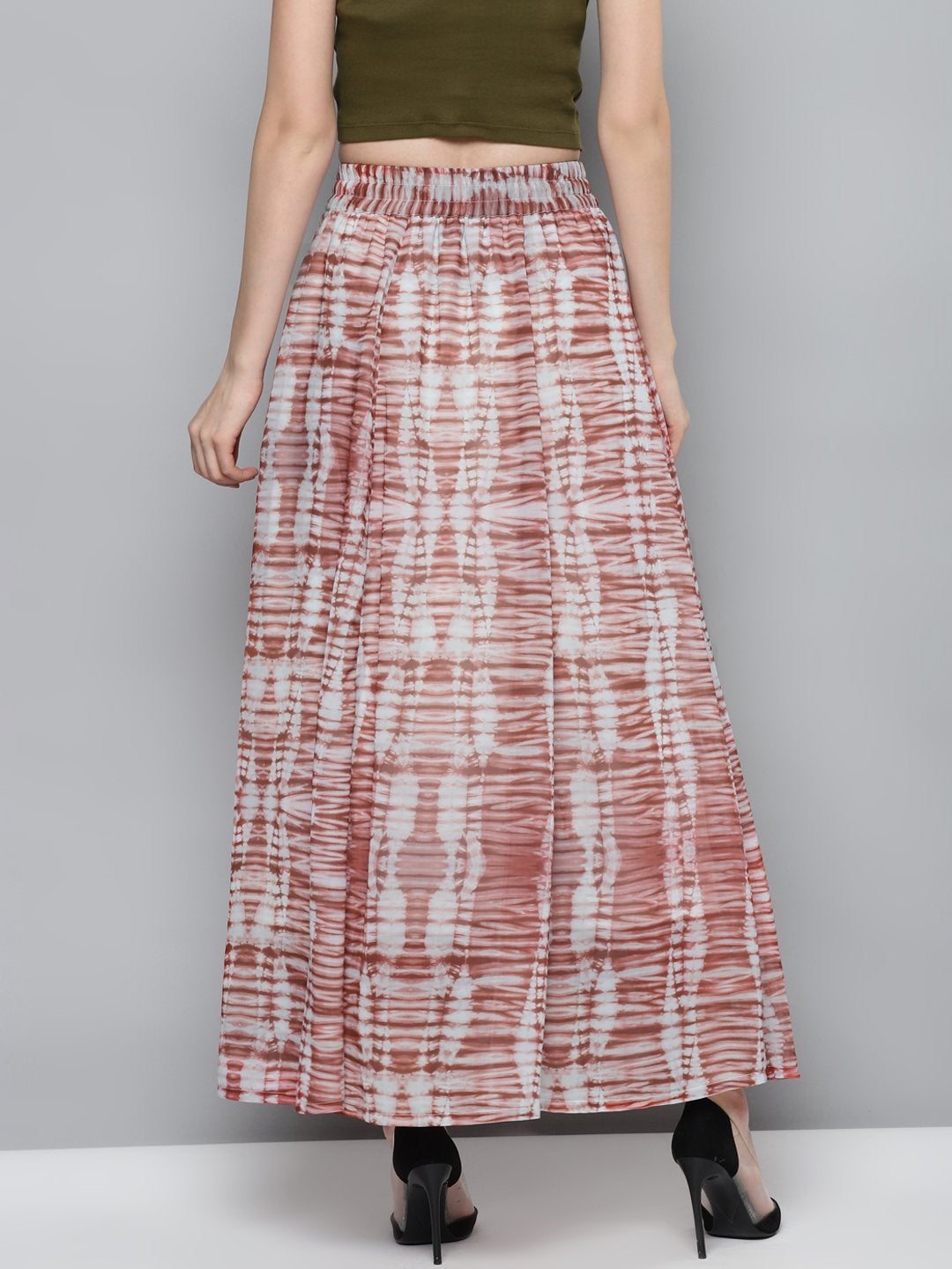 Women's Rust Tie & Dye Maxi Skirt