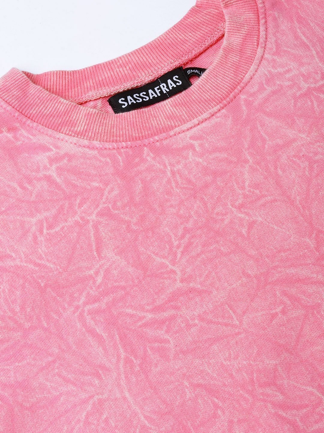 Women's Pink Stone Washed Sweatshirt