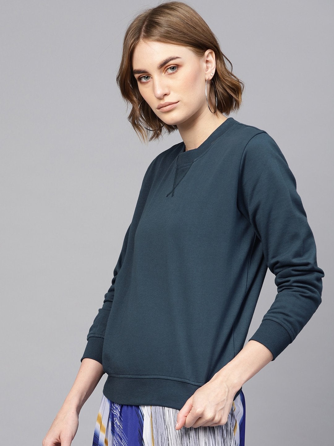 Women's Teal Basic Sweatshirt