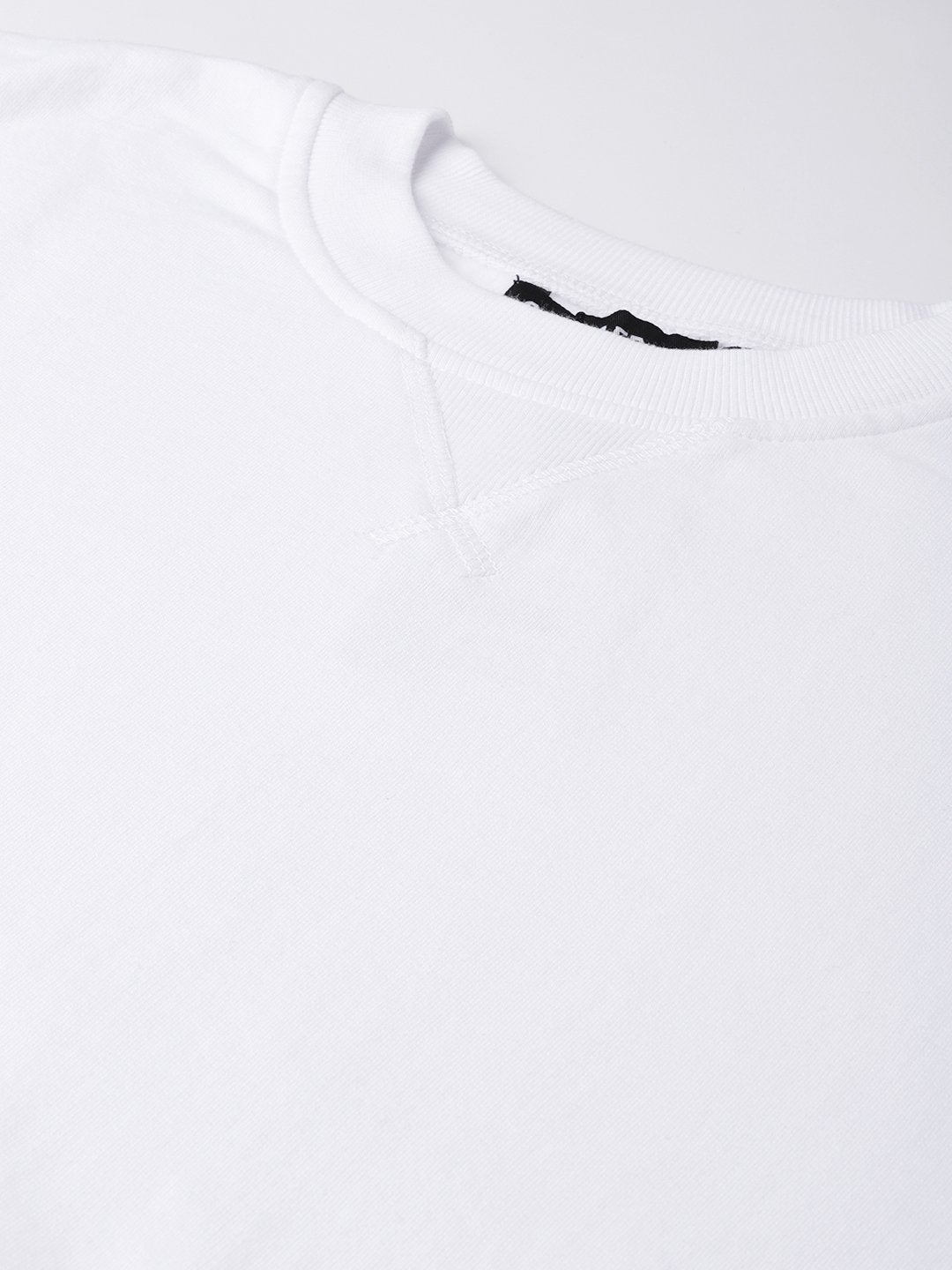 Women's White Basic Sweatshirt