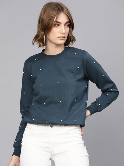 Women's Teal Pearl Sweatshirt