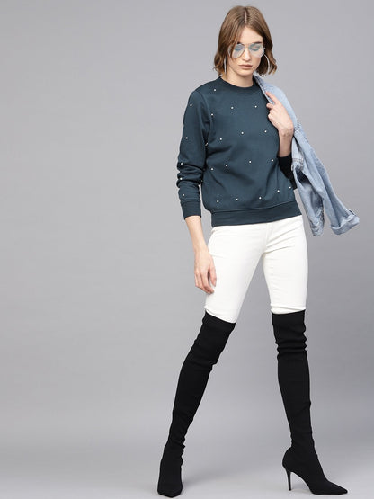 Women's Teal Pearl Sweatshirt