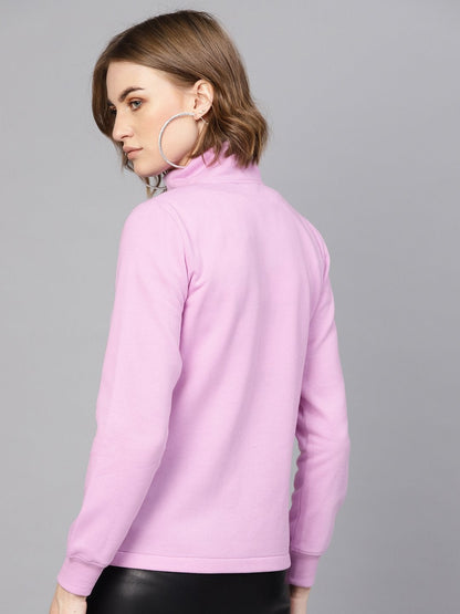 Women's Lavender Zipper Sweatshirt