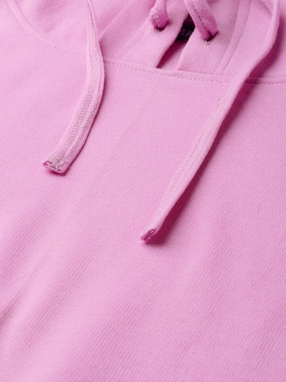 Women's Lavender Floral Patch Crop Hoodie