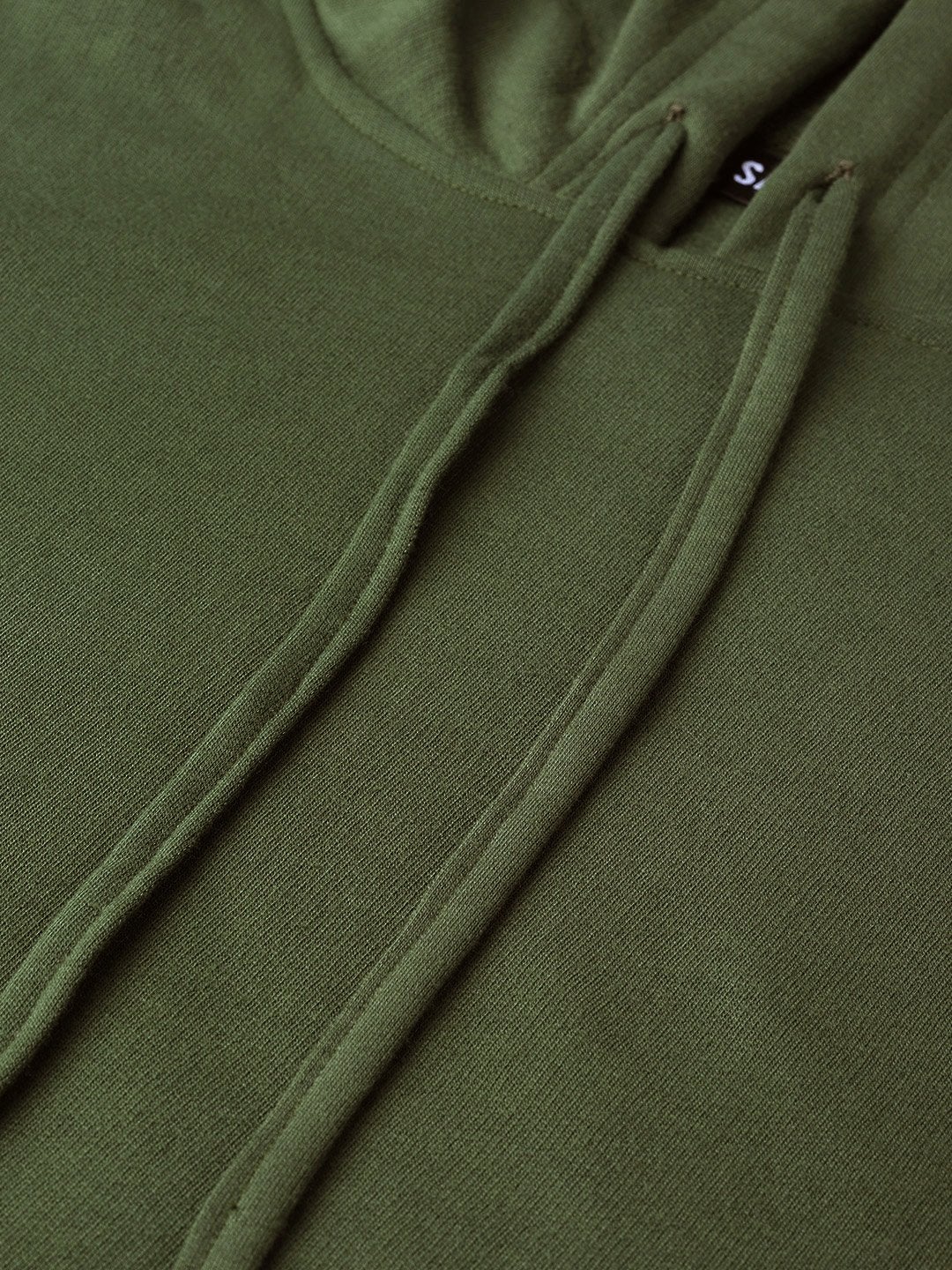 Women's Olive Floral Patch Crop Hoodie