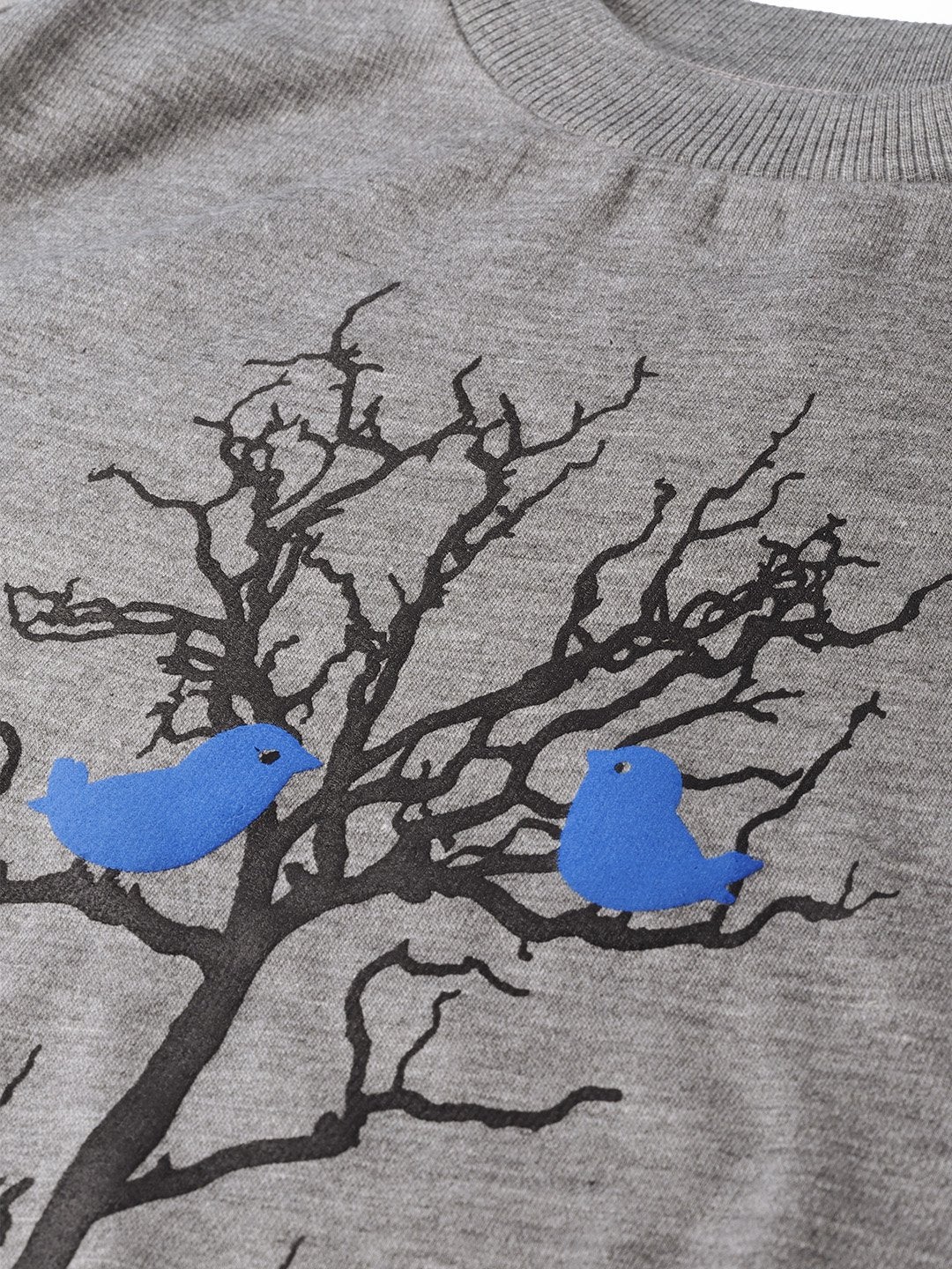 Women's Grey Tree Print Sweatshirt