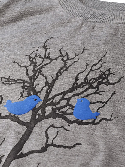 Women's Grey Tree Print Sweatshirt