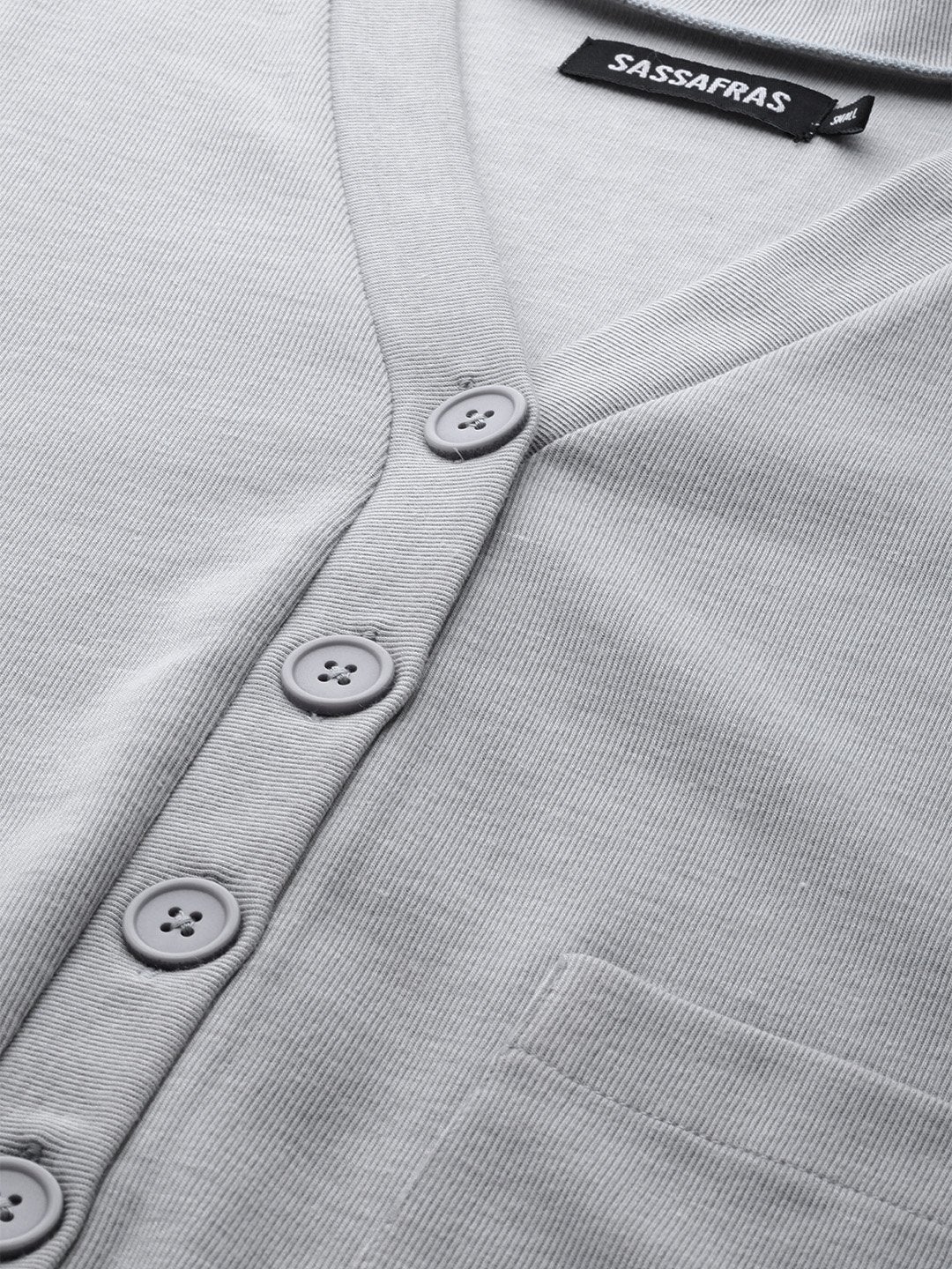 Women's Grey Front Button Cardigan