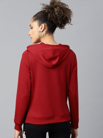 Women's Maroon Like-Me-Print Sweatshirt